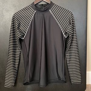 Black Long Sleeve Swim Shirt